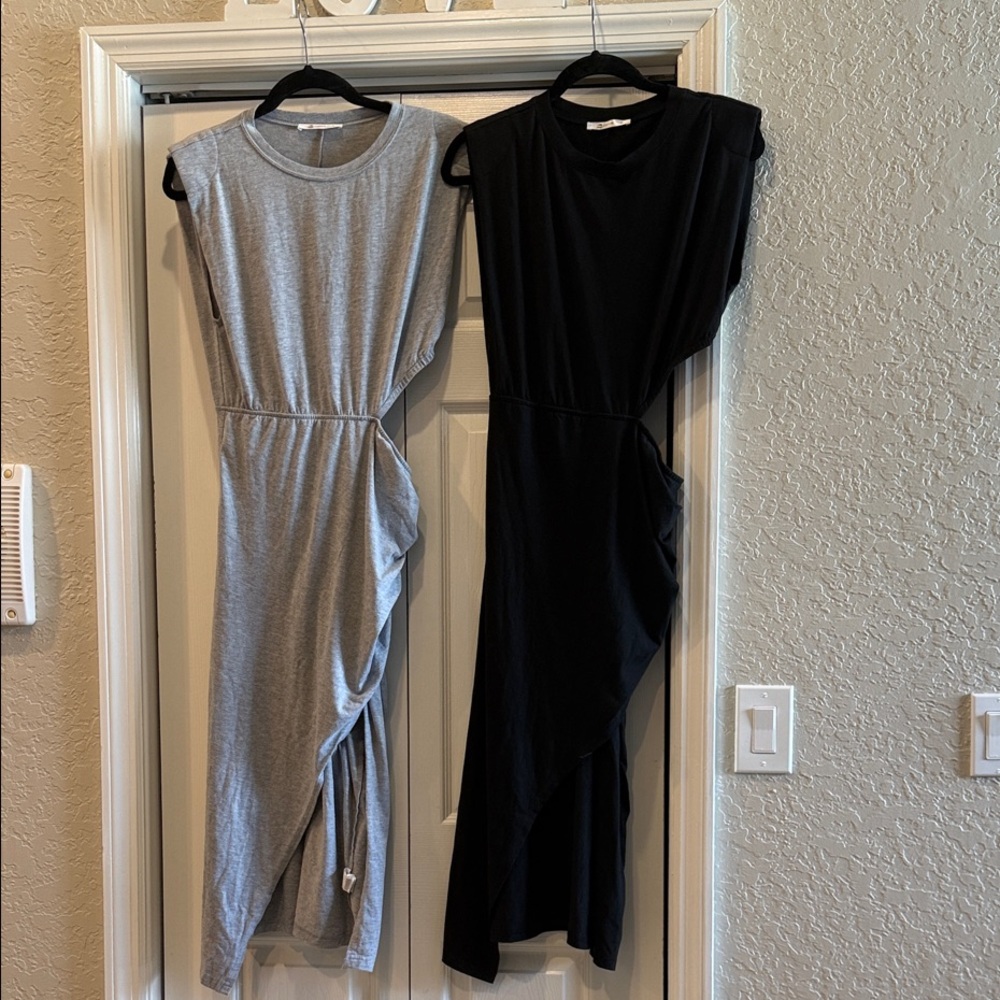 Cupshe Black and Gray Asymmetrical Dresses